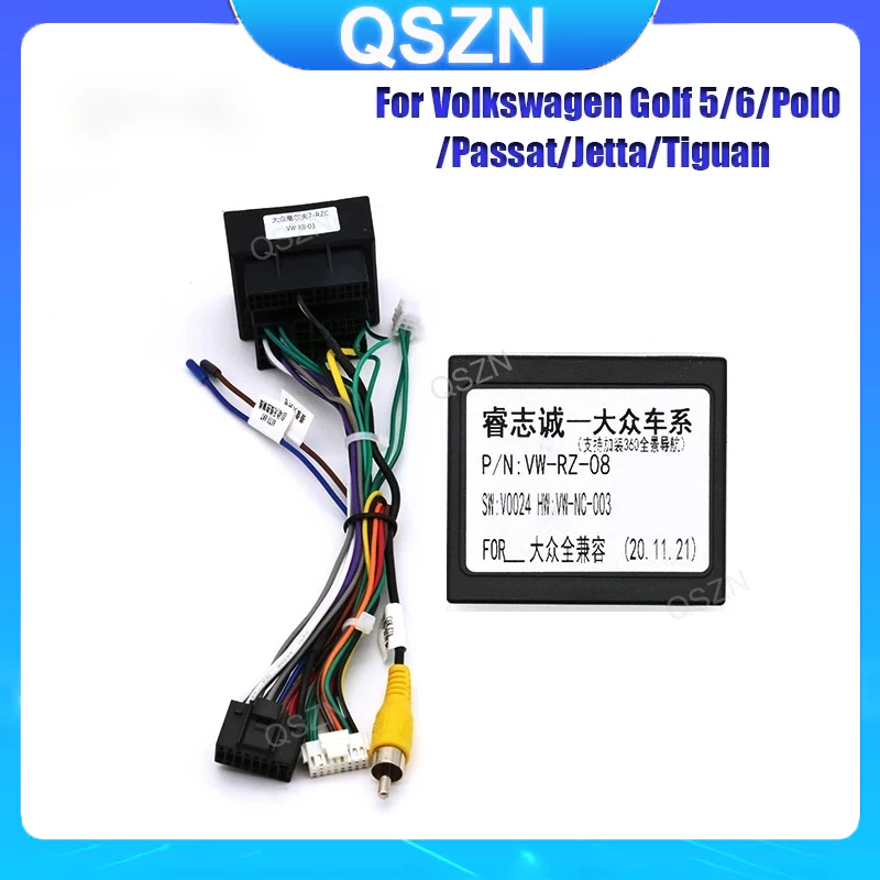 Raise VW-RZ-08 กล่องแคนบัส สําหรับ Android Volkswagen Golf 5 6 Polo Passat Jetta Tiguan สายไฟวิทยุรถ