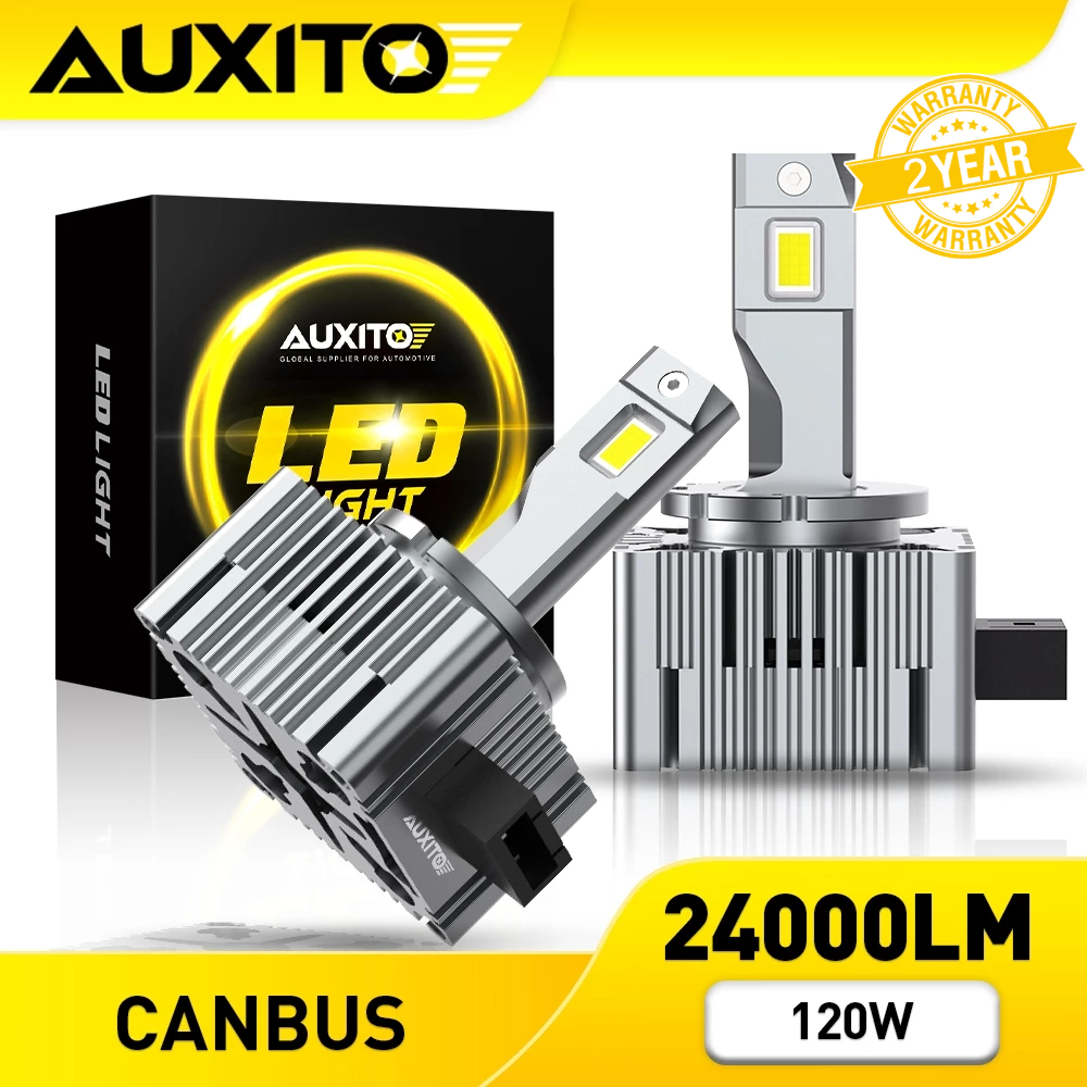 AUXITO 2PC ไฟหน้า Y19 120W 24000LM D1S D2S D3S D4S LED ไฟหน ้ าหลอดไฟ Plug และ Play 6000K Cool Super Bright
