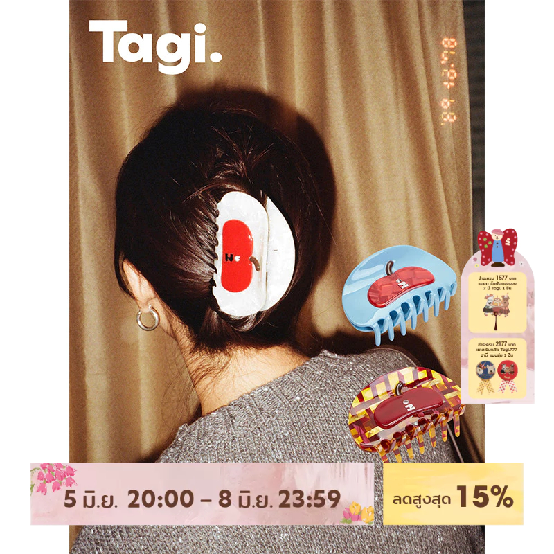 Tagi. Apple Hair Claw Clip เครื่องประดับผมผู้หญิง กิ๊บติดผม