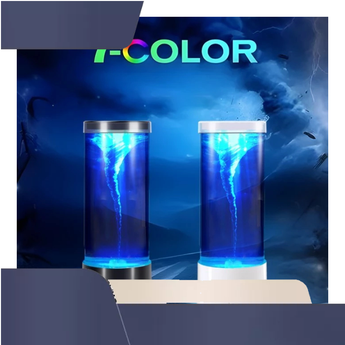 ไฟโปรเจคเตอร์พายุทอร์นาโด RGB 7สี หมุนได้ ชาร์จType-C ของขวัญสุดเจ๋ง สำหรับห้องนอน