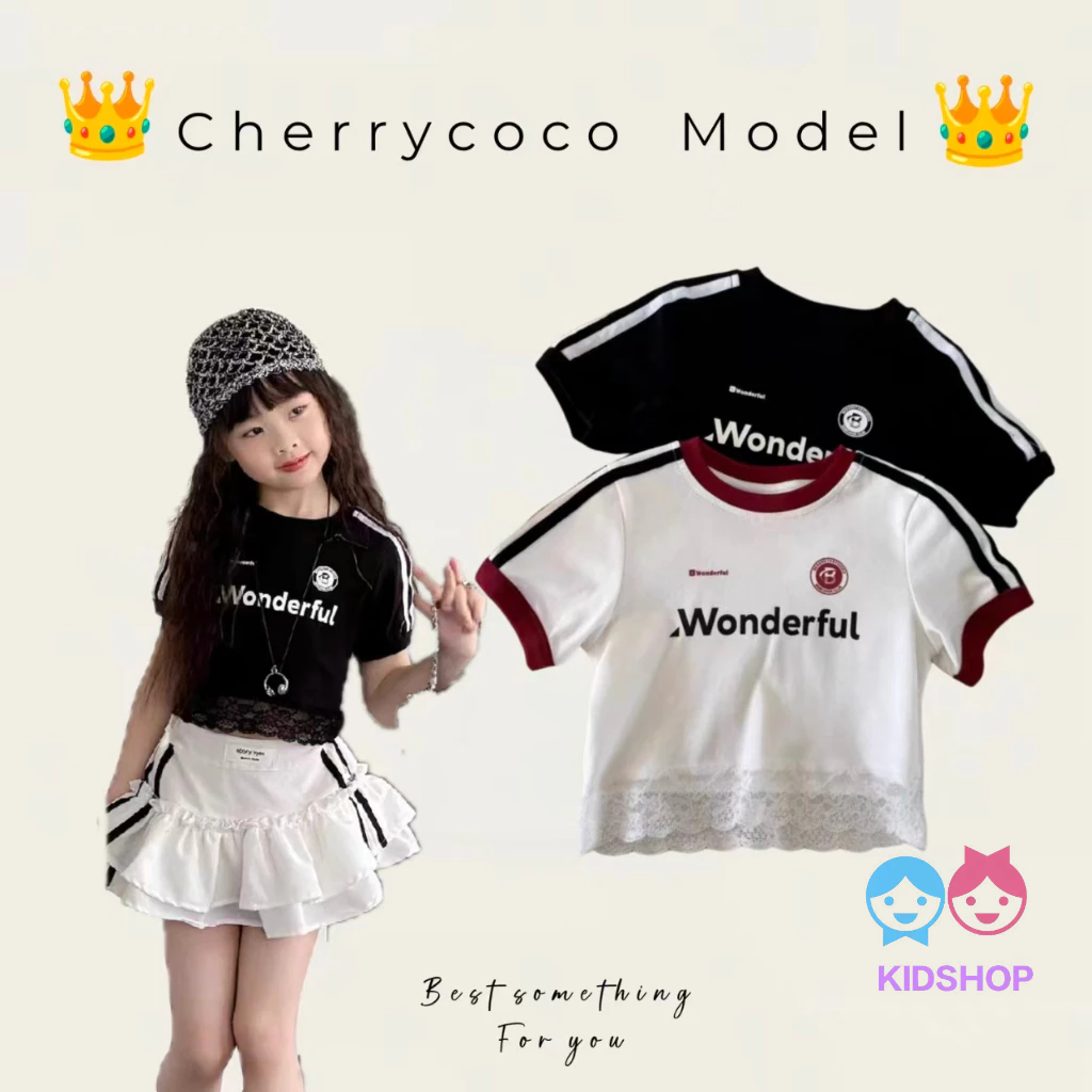 เสื้อยืดสั้นสาวเกาหลี/ฤดูร้อนรูปแบบใหม่สาวผ้าฝ้ายแท้ด้านบน