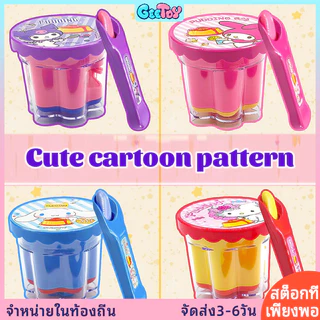 การ์ตูนเยลลี่พุดดิ้งให้อาหารชุดของเล่นสร้างสรรค์เยลลี่พร้อมช้อนแกล้งเล่นการศึกษาการเรียนรู้ของเล่นของขวัญสําหรับเด็ก