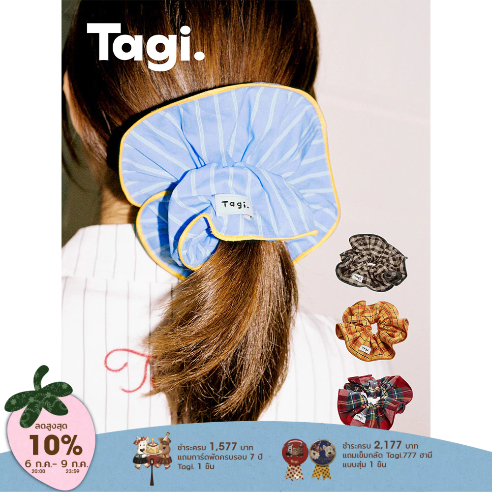 Tagi. จิตรกร ยางรัดผมลูกไม้โดนัท