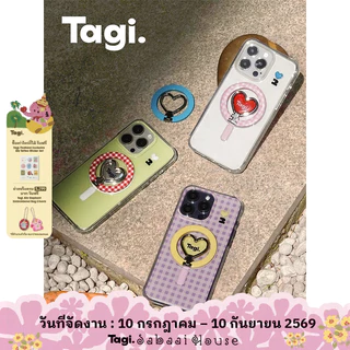 Tagi. Put-Put Heart Phone Case Ring-shaped Magnetic Holder เคสไอโฟน 17 16 15 pro max เคส iphone