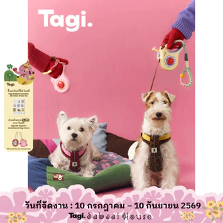 Tagi. Signal Overalls Pet Harness Pet Retractable Leash Wrist Strap สายจูงสุนัขแบบหดได้ลายแอปเปิ้ล