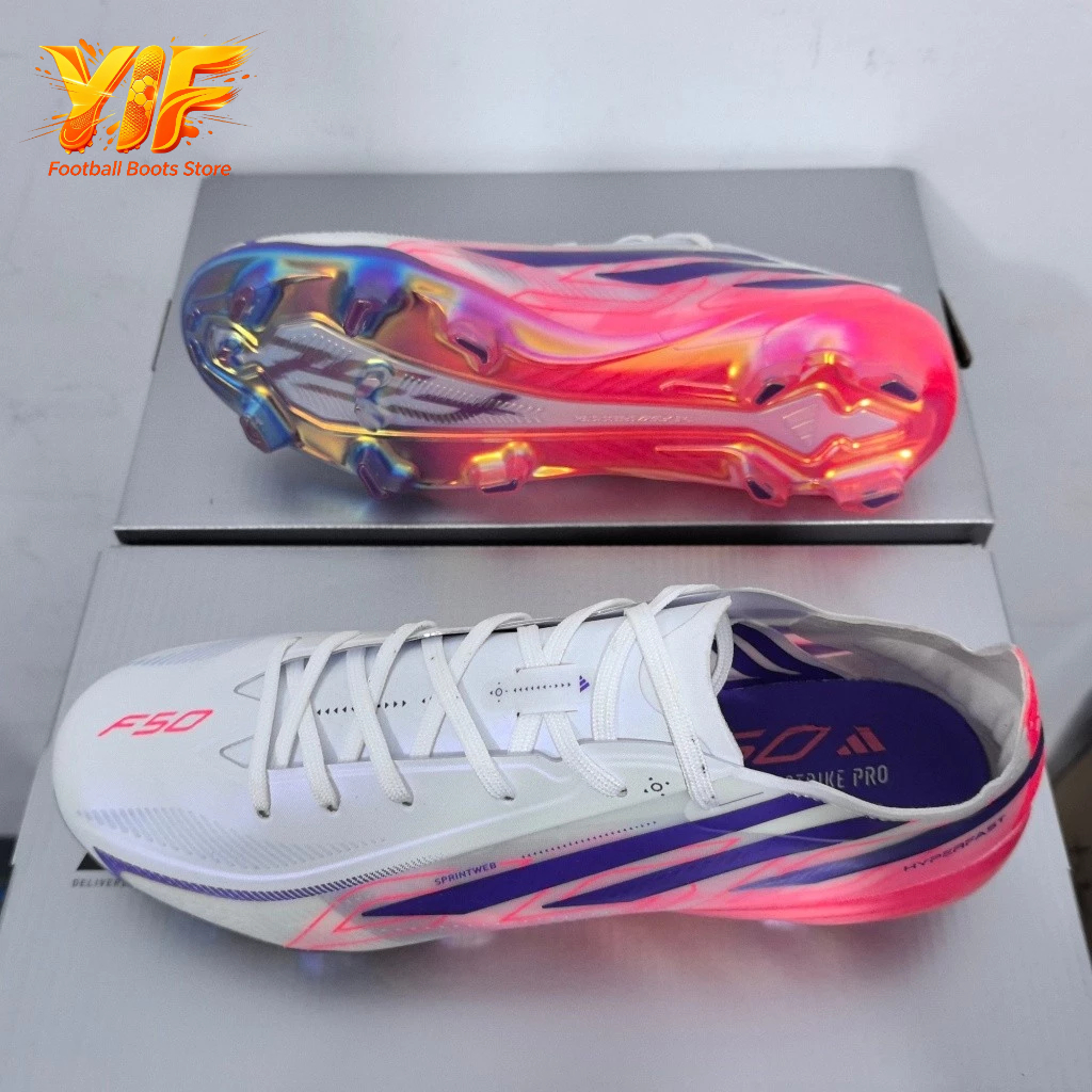 F50 Hyperfast Elite FG Size:39-45 รองเท้าฟุตบอลแบบถักกลางแจ้งสําหรับผู้ชายรองเท้าฟุตบอลกันลื่นและทนต่อการสึกหรอ
