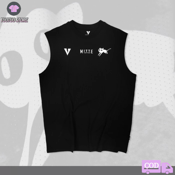 【COD】TUOTUO RUNNINGเสื้อวิ่งแขนกุด รุ่น Momentum 002 Running Club สีดํา