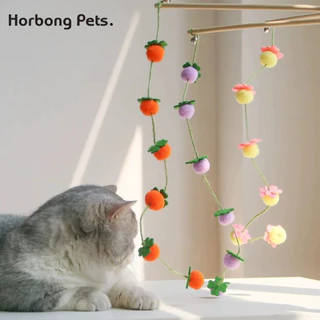 【Horbong Pets】ไม้ตกแมว ไม้ล่อแมว ไ ขนนกหลายสี มีกระดิ่ง ม้ตกแมวแบบสปริง แบบลวดสลิง