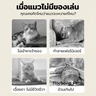 【Horbong Pets】ตุ๊กตาปลา ของเล่นแมว สอดไส้แคทนิป กระตุ้นสัญชาตญาณการล่าของแมว ของเล่นสัตว์เลี้ยง