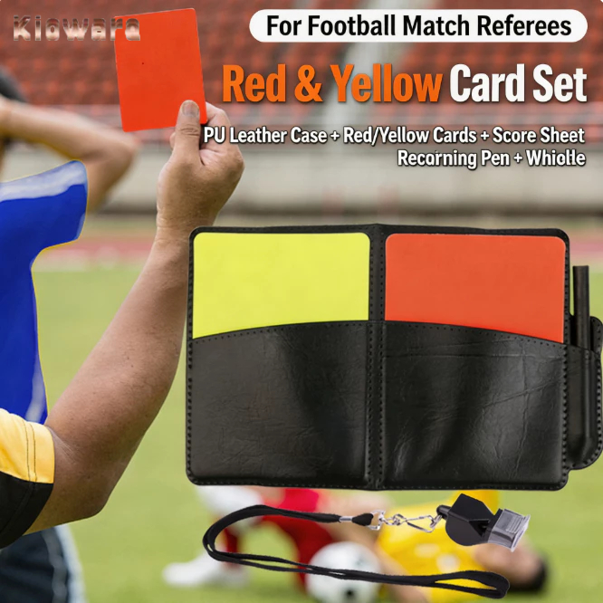 Kloware Soccer Referee Card Set การ์ดผู้ตัดสินฟุตบอล สีเหลืองและแดง อุปกรณ์มาตรฐานสำหรับผู้ตัดสิน