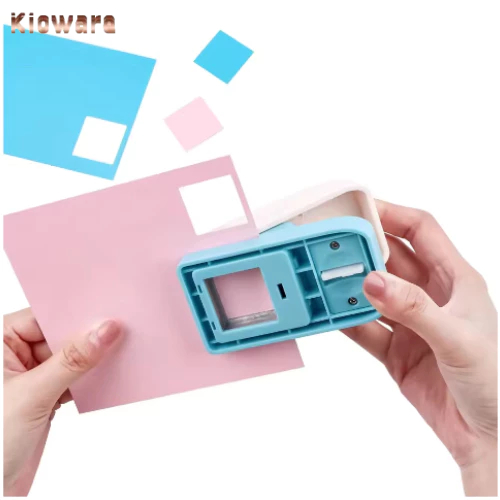 Kloware กระดาษ Punch มือถือสี่เหลี่ยมผืนผ้าใช้ทุกวัน Reusable หัตถกรรมกระดาษ Punch Handmade Hole Pun
