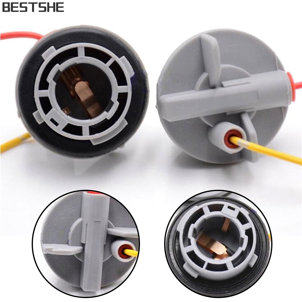 [bestshe] ขั้วต่อตัวยึดหลอดไฟ 2x สําหรับไฟแสดงสถานะหยุดไฟท้ายไฟเบรค BA15S 1156 381