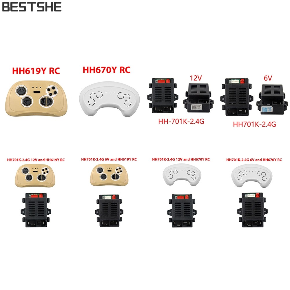[bestshe] HH701K-2.4G 6V 12V ตัวรับสําหรับเด็กรถยนต์ไฟฟ้าเครื่องส่งสัญญาณ 2.4G