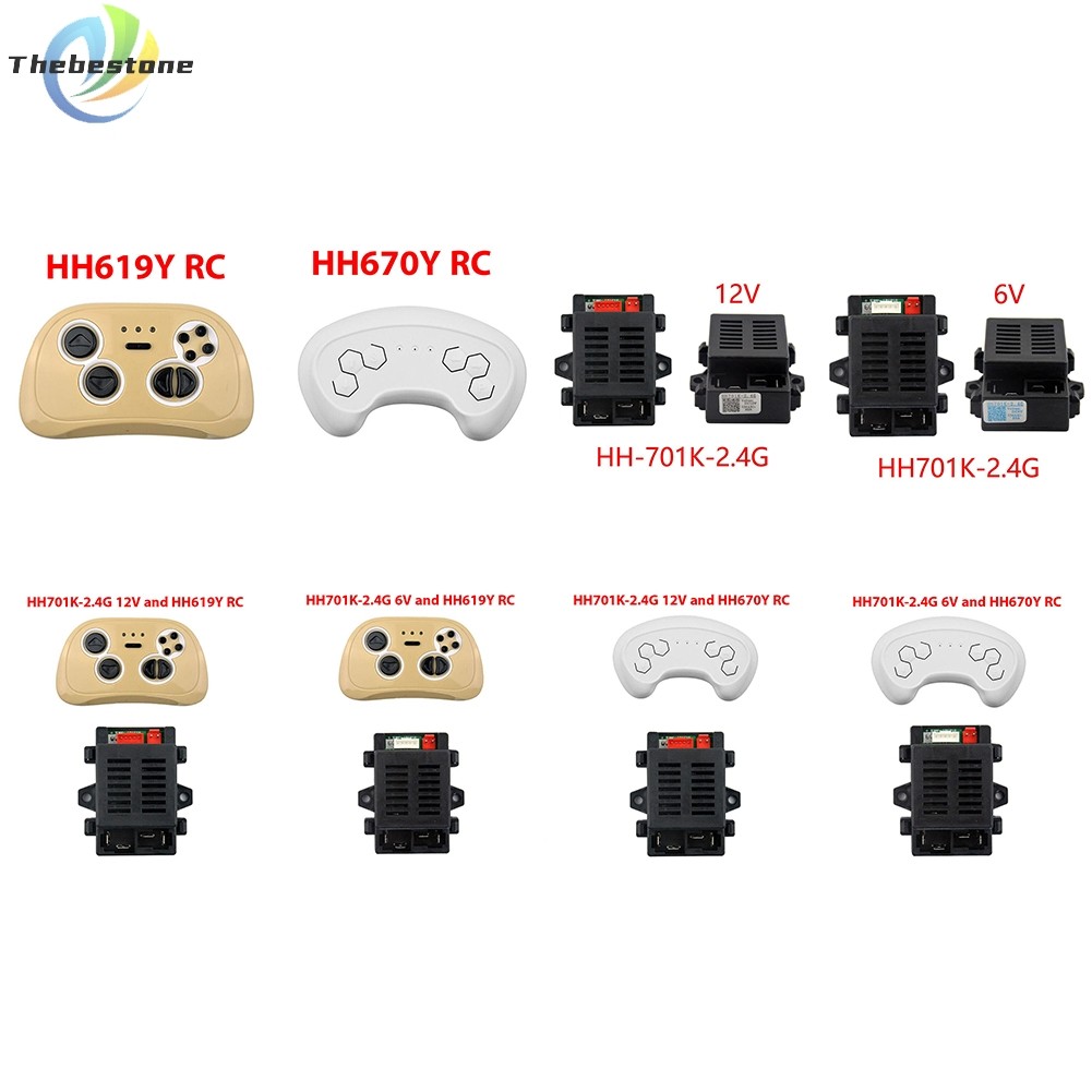 [ดีที่สุด] ลดล้างสต๊อก HH701K-2.4G 6V 12V ตัวรับสําหรับเด็กรถยนต์ไฟฟ้าเครื่องส่งสัญญาณ 2.4G