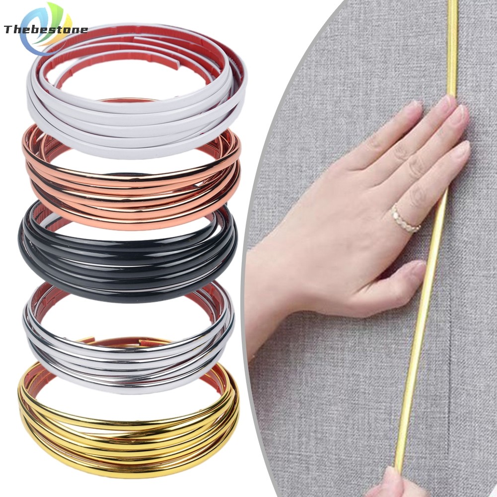 [Thebest] 0.8CM*5M Yin-Yang Corner PVC Seam Sticker Wall Edge Corner แถบตกแต่ง