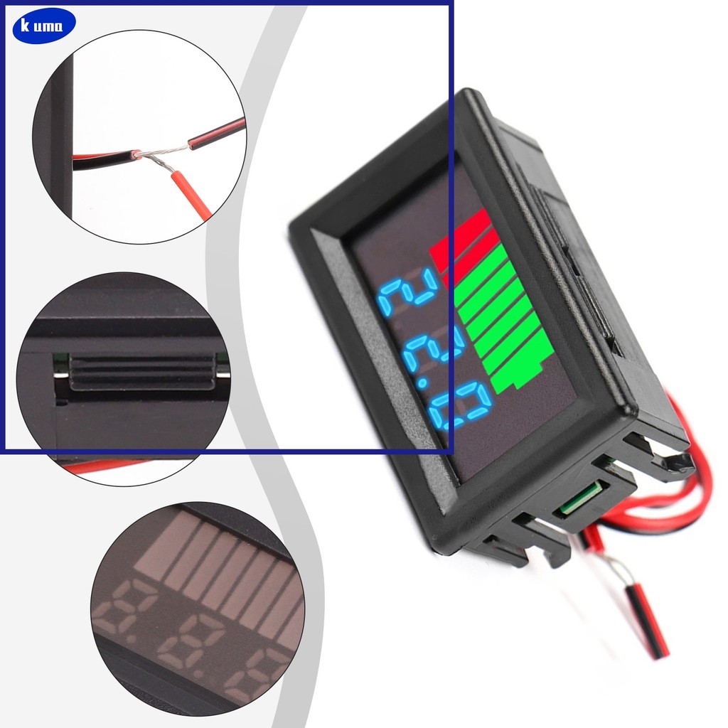 GJ-xk 12-72V Battery Charge Indicator Lithium Battery Capacity Meter Digital Display