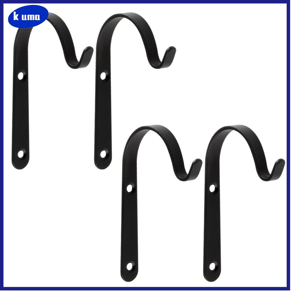 kkuma-xk 4PCS โลหะแขวนวงเล็บพืชตะขอโค้งสําหรับดอกไม้หม้อ Bird Feeder