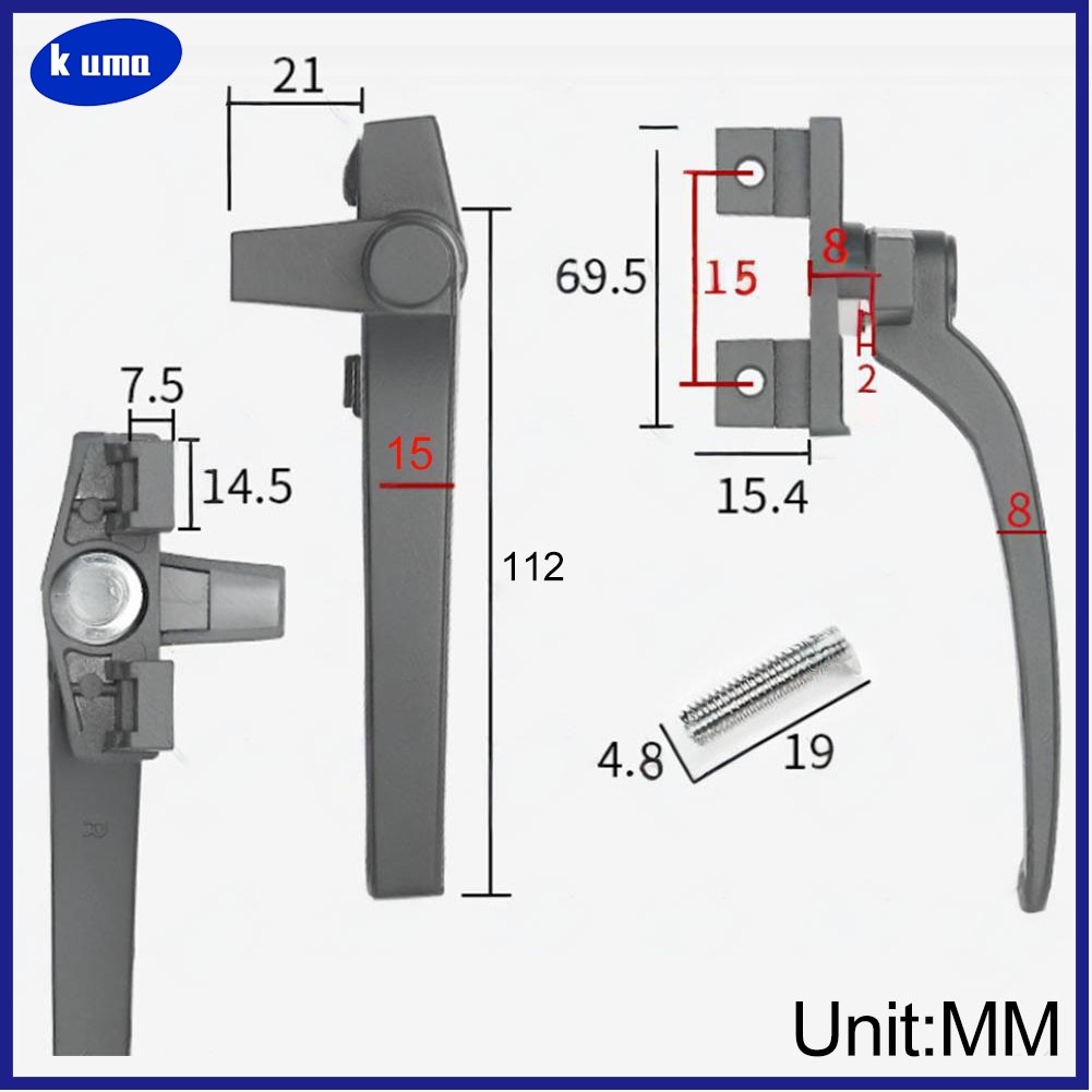 kkuma-xk สําหรับชุดเปลี่ยนมือจับหน้าต่าง 2 ชิ้นกดภายนอกสําหรับมือจับหน้าต่างและประตู