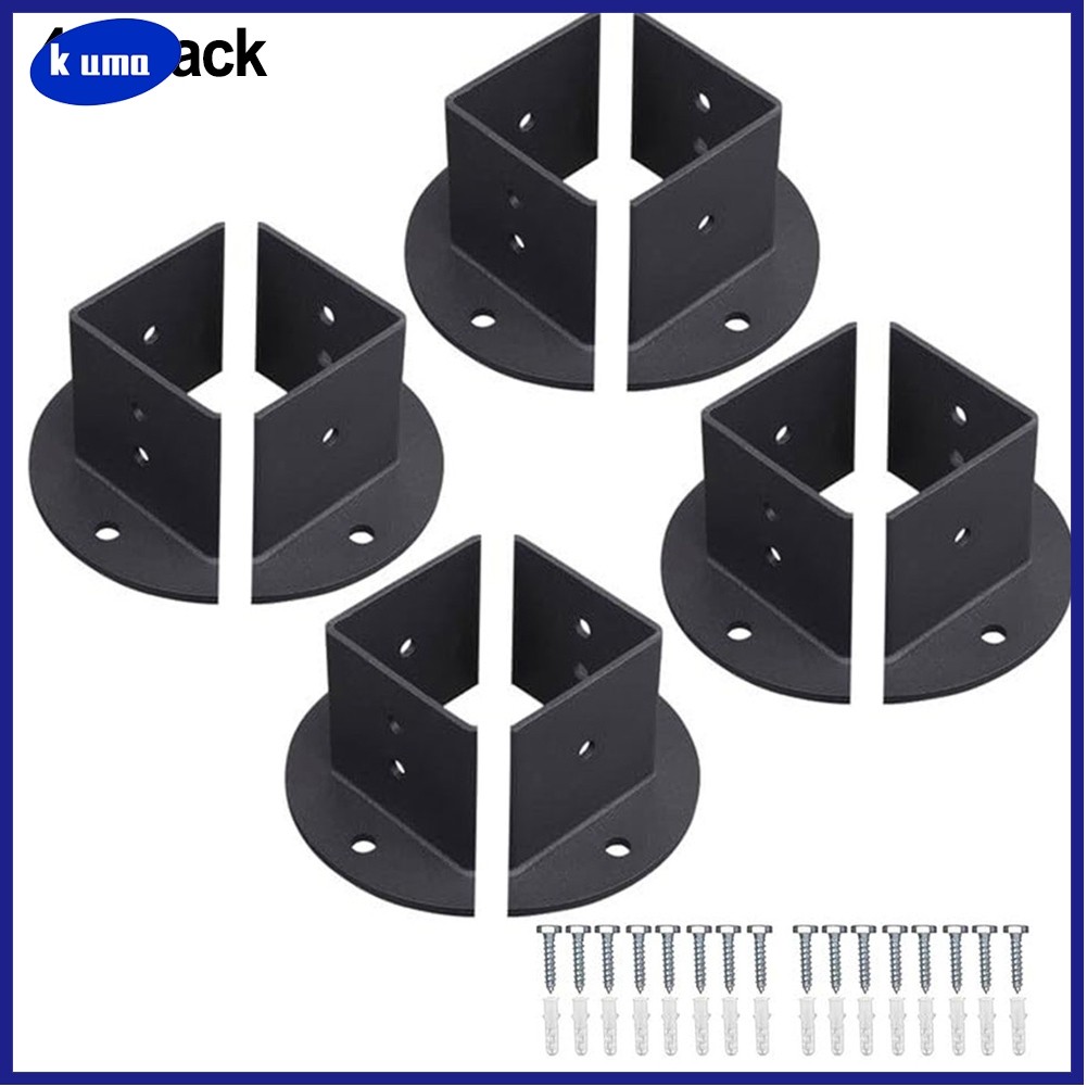 kuma-xk Heavy Duty Adjustable Post Base Brackets Fit 2x2 / 4x4 / 6x6 นิ้วโพสต์ดาดฟ้า