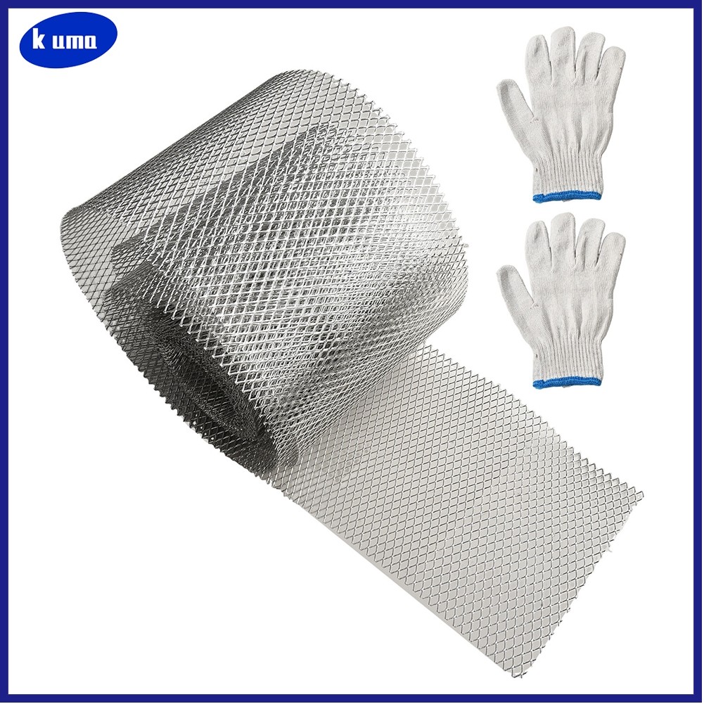 kkuma-xk Aluminium Gutter Protection Net Anti-Leaf Net Cover Gutter Filter Guard