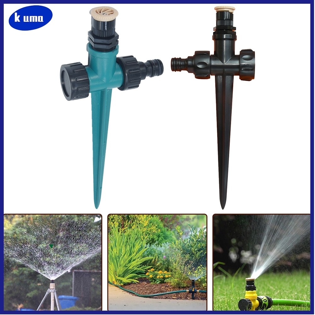 kkuma-xk สําหรับ 360 องศาโรตารีกระจัดกระจายหัวฉีดสปริงเกลอร์สวนสวนรดน้ํา