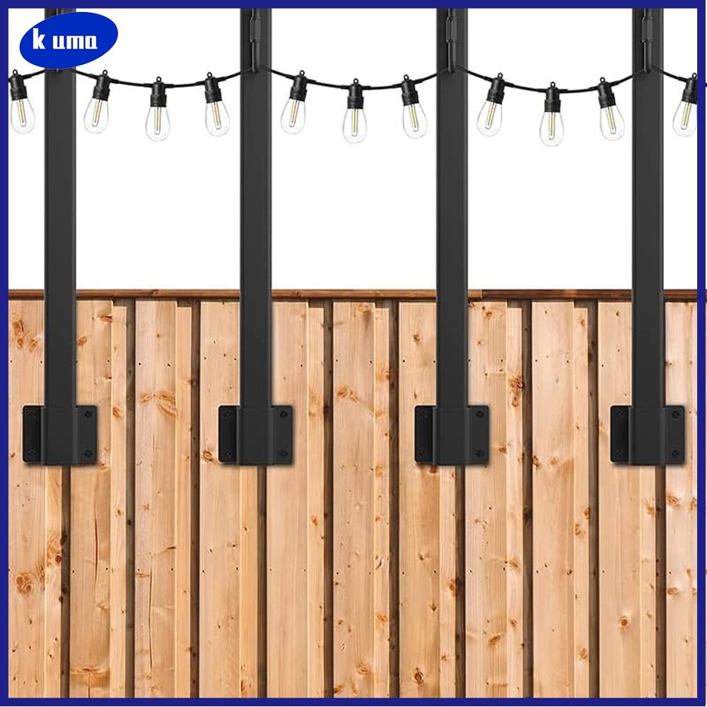 kkuma-xk 4 ชิ้น String แขวนเสาไฟพร้อมคลิปผู้ถือตะขอสําหรับแสงกลางแจ้งโพสต์