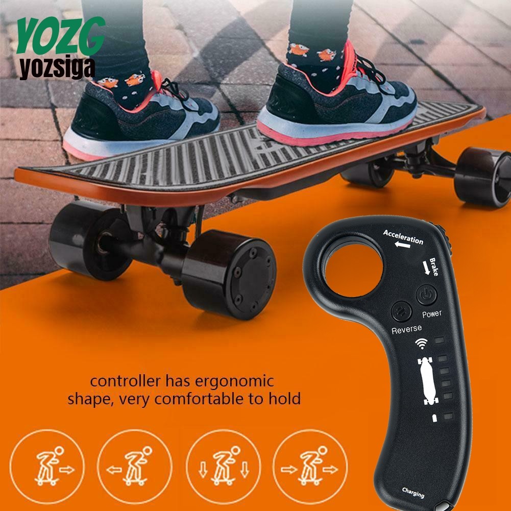 สเก็ตบอร์ดสี่ล้อไฟฟ้า Longboard รีโมทคอนโทรล W/ Power Indicator