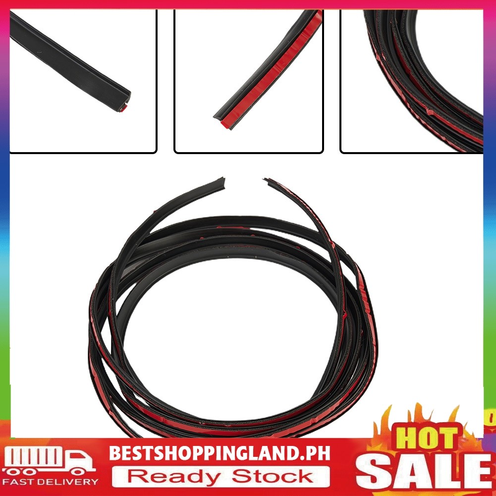 [BESTSHOPPUNG] 2M T-Type Rubber Sealing Strip สีดําสําหรับรถยนต์สําหรับ Edge Trim กันชน Lip Side Ski