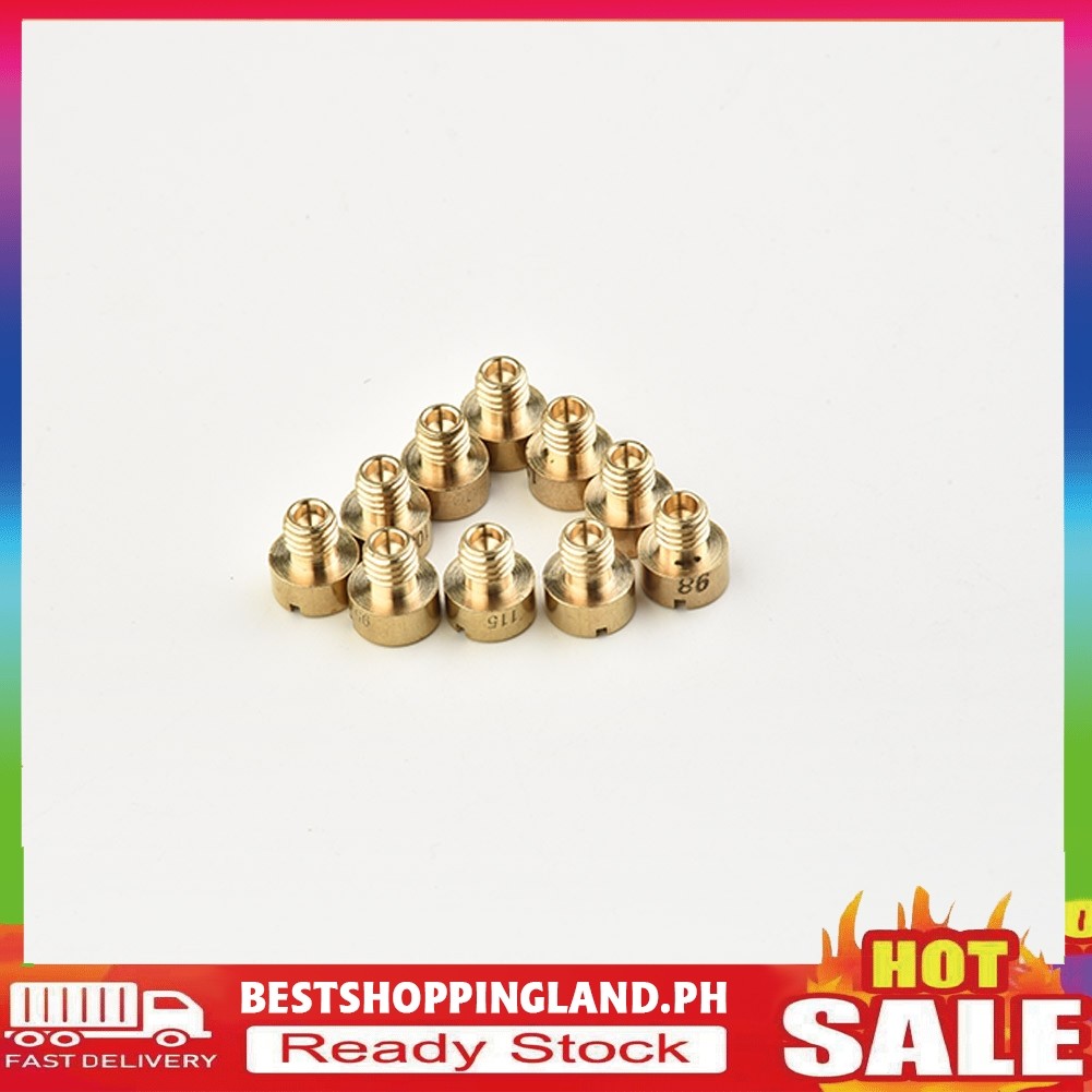 [BESTSHOPPUNG] 10 ชิ้น/เซ็ตเจ็ทหลักสําหรับคาร์บูเรเตอร์ Mikuni VM22 VM24 VM26 125cc 150cc 200cc 250c