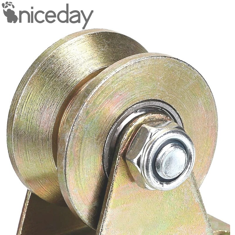 [จัดส่งรวดเร็ว] 441Lbs Load Bearing 1.2\" Groove Wheel 45# Steel Groove Caster