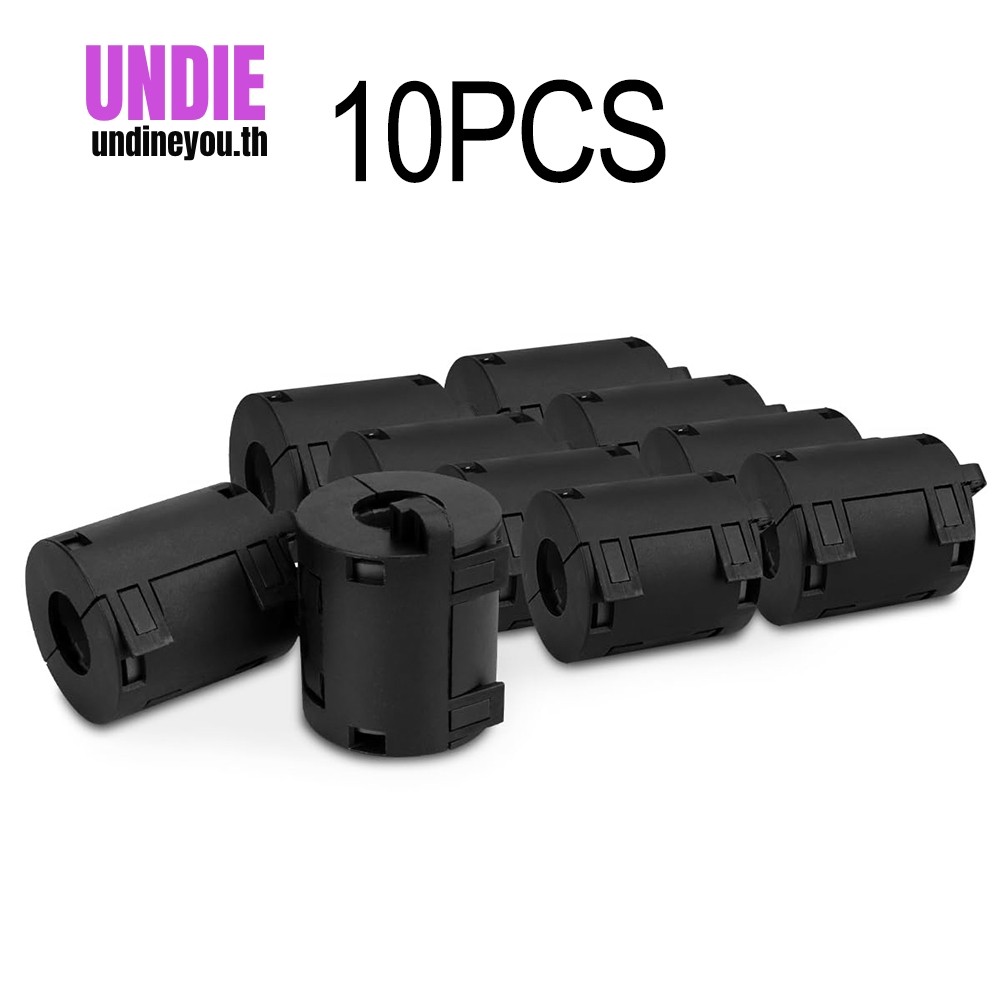 10PCS Ferrite แหวนสีดํา Clip-On Ferrite แหวนเสียงรบกวน Suppressor สาย Clamp 13 มม.