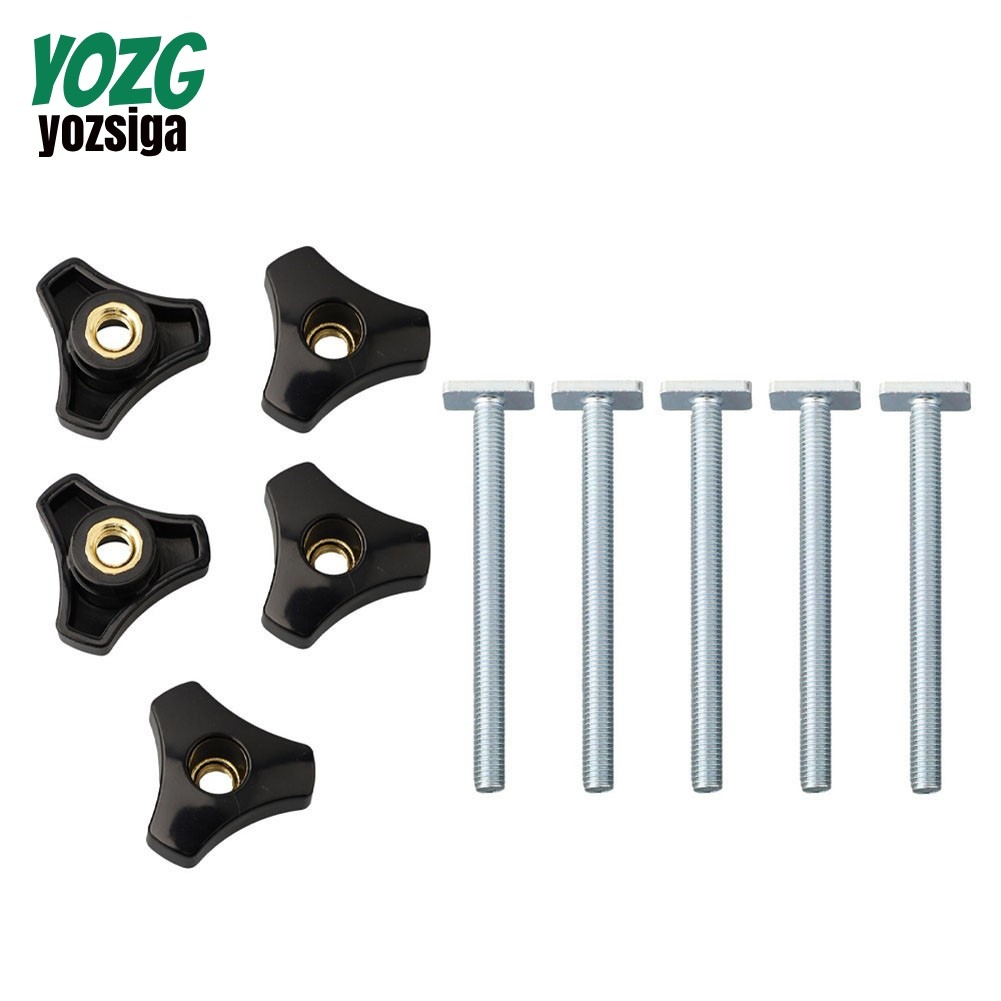 5 ชิ้น M8 ด้าย T-Track T Slot Bolts หรือถั่วสําหรับงานไม้เครื่องมือ Jigs Fastener