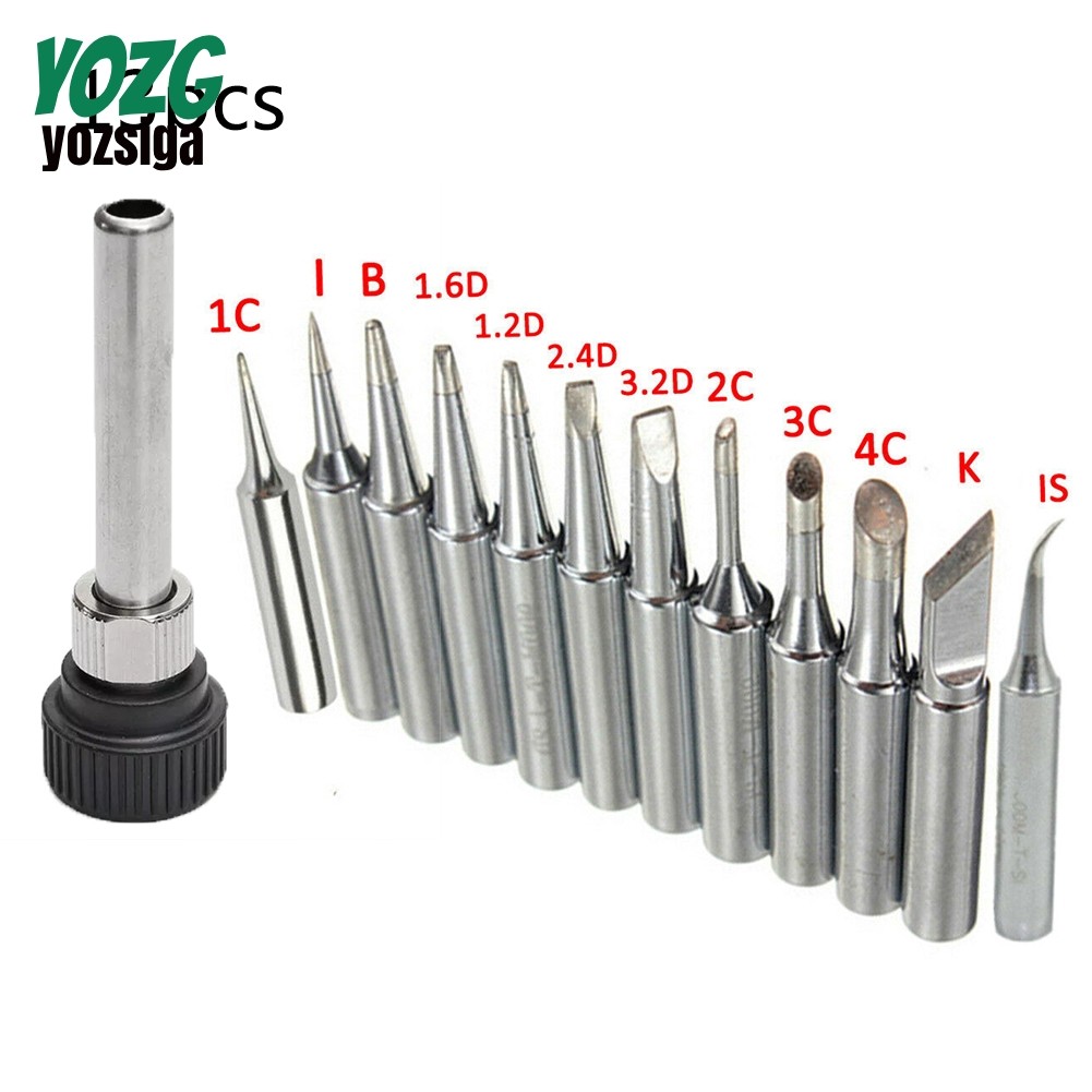 13pcs หัวแร้งเคล็ดลับ 900M-T สําหรับ Hakko 907 933 926 737 928 94 สถานีเครื่องมือ