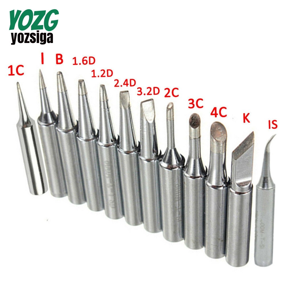 12pcs หัวแร้งเคล็ดลับ 900M-T สถานีเชื่อมเครื่องมือ ICDK สําหรับ 936 737 938