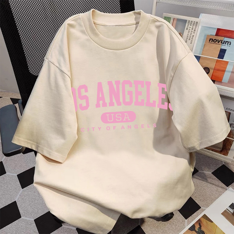 KATUN เสื้อยืดผู้ชายล่าสุด 2025 | เสื้อยืดโอเวอร์ไซส์ | เสื้อยืดพิมพ์ลาย Letters Angeles Usa | เสื้อ