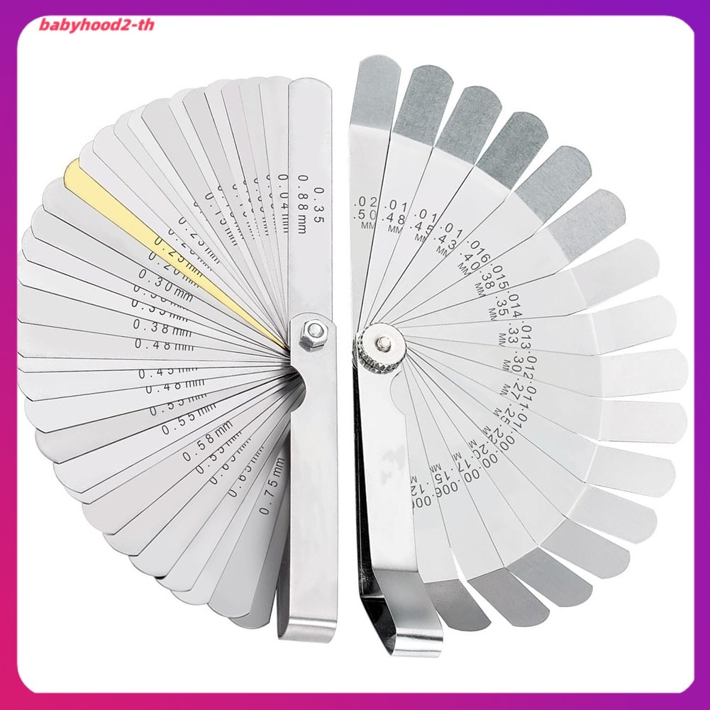 2 ชิ้น Feeler Gauge ชุด 32 ตรงและ 16 Offset Feeler Gauge ชุดฟิลเลอร์