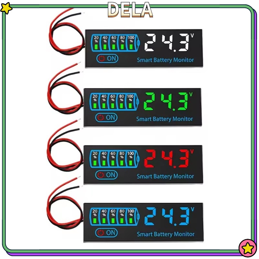 DELA FASTLi-Ion Battery Tester 7-55V Acid Battery Charge Indicator Tester จอแสดงผล LED