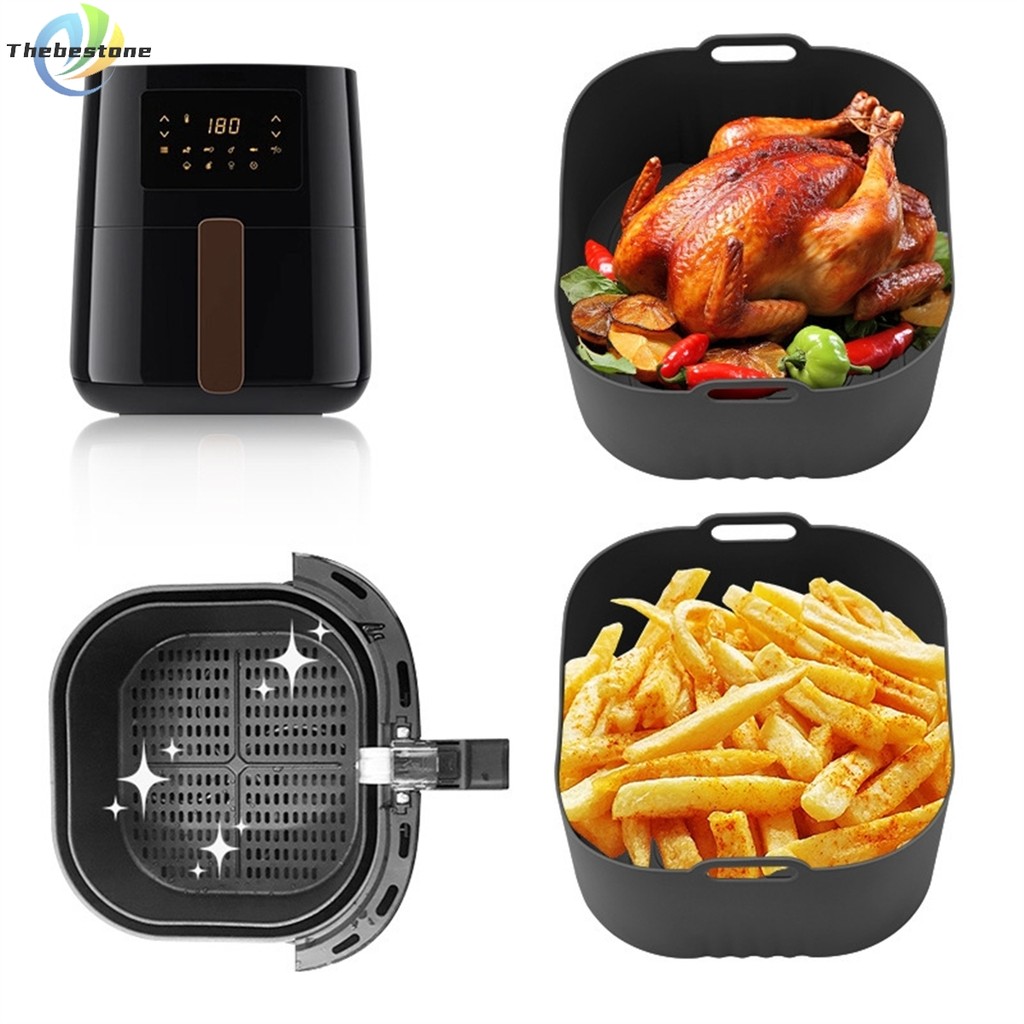 [THEBEST] 2 ชิ้นซิลิโคนหม้อทอดอากาศซับตะกร้าไม่ติดสําหรับ HD9252 HD9200 HD9255