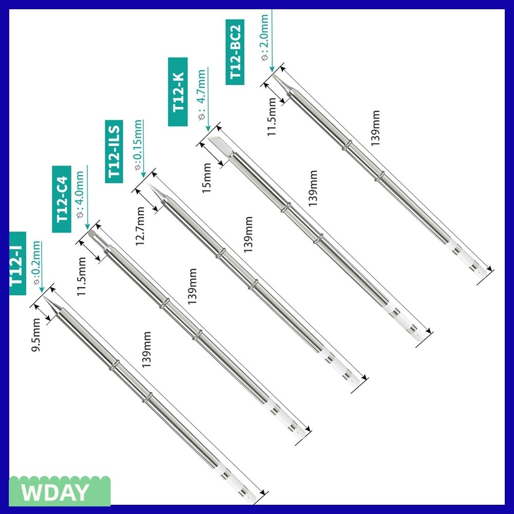 W-HOTT12 เคล็ดลับหัวแร้งสถานีบัดกรีหัวแร้งไฟฟ้า ILS/K/I/BC2/C4