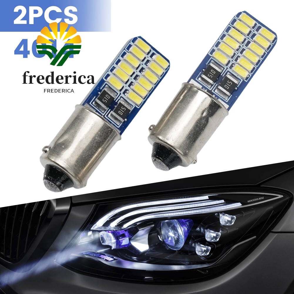[FRDE-hot] ไฟรถยนต์ 2x CANBUS BA9S 4014 24LED ไฟถอยหลังที่จอดรถอุปกรณ์เสริม❀