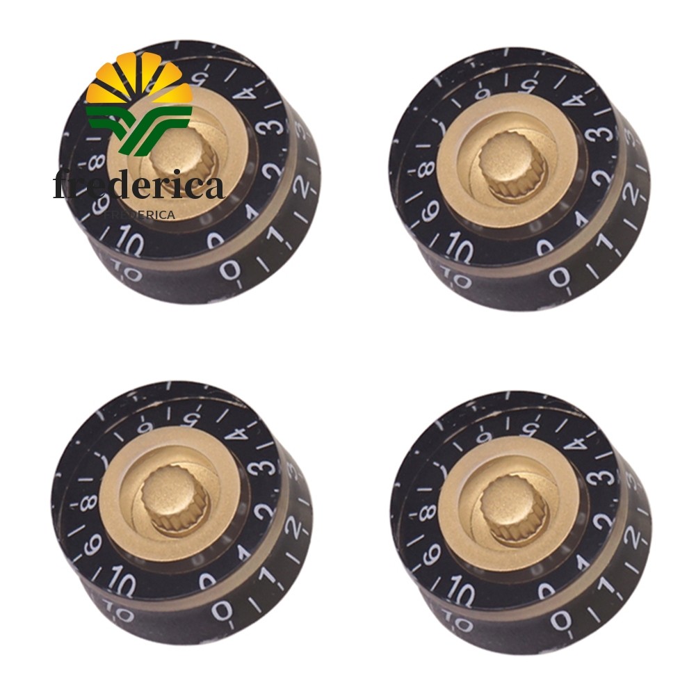 [FRDE-hot] 4PCS สีดําทองกีตาร์ควบคุมความเร็วลูกบิด Volume Tone Knob สําหรับ Les Paul❀