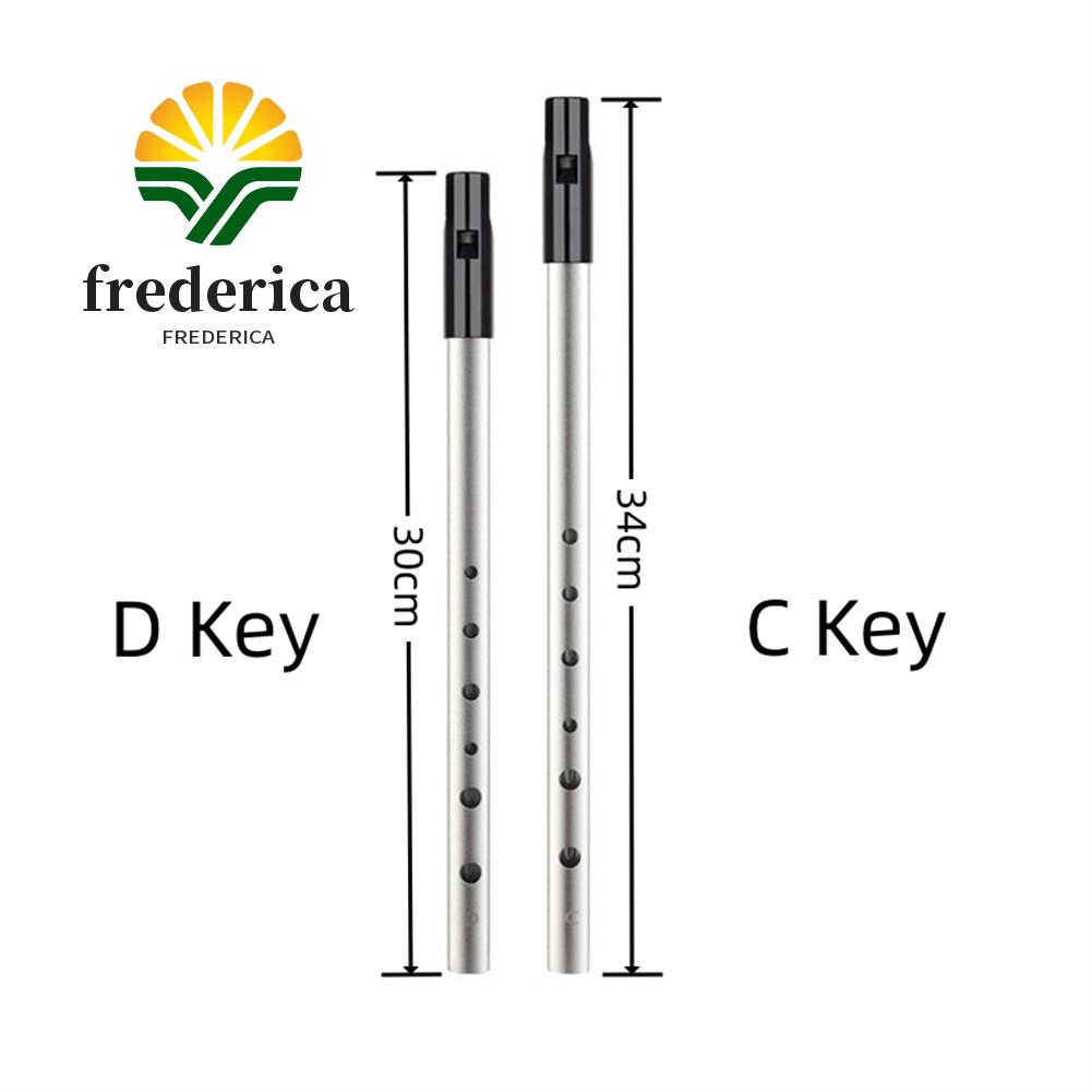[FRDE-hot] Irish Whistle Flute C Key D key Ireland Tin Penny Whistle 6 หลุมเครื่องมือขลุ่ย❀