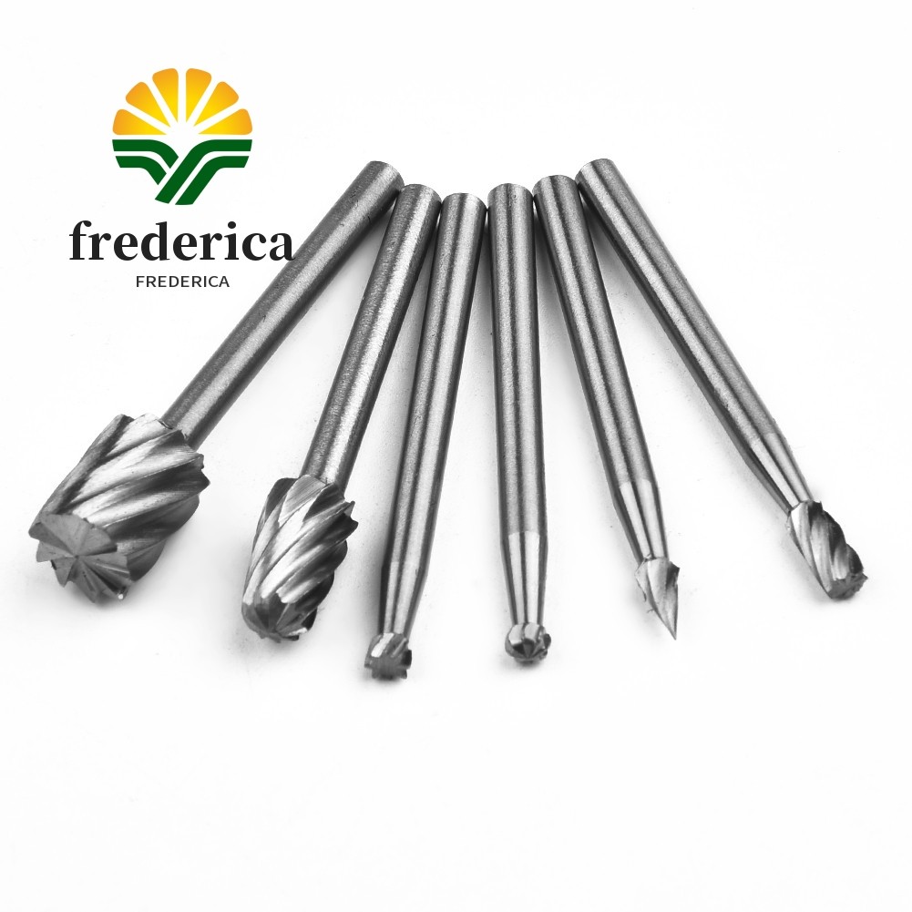 [FRDE-hot] 6 ชิ้น/เซ็ต HSS Router Drill Bits Kit Rotary Burrs เครื่องมือไม้แกะสลักโลหะมิลลิ่ง❀