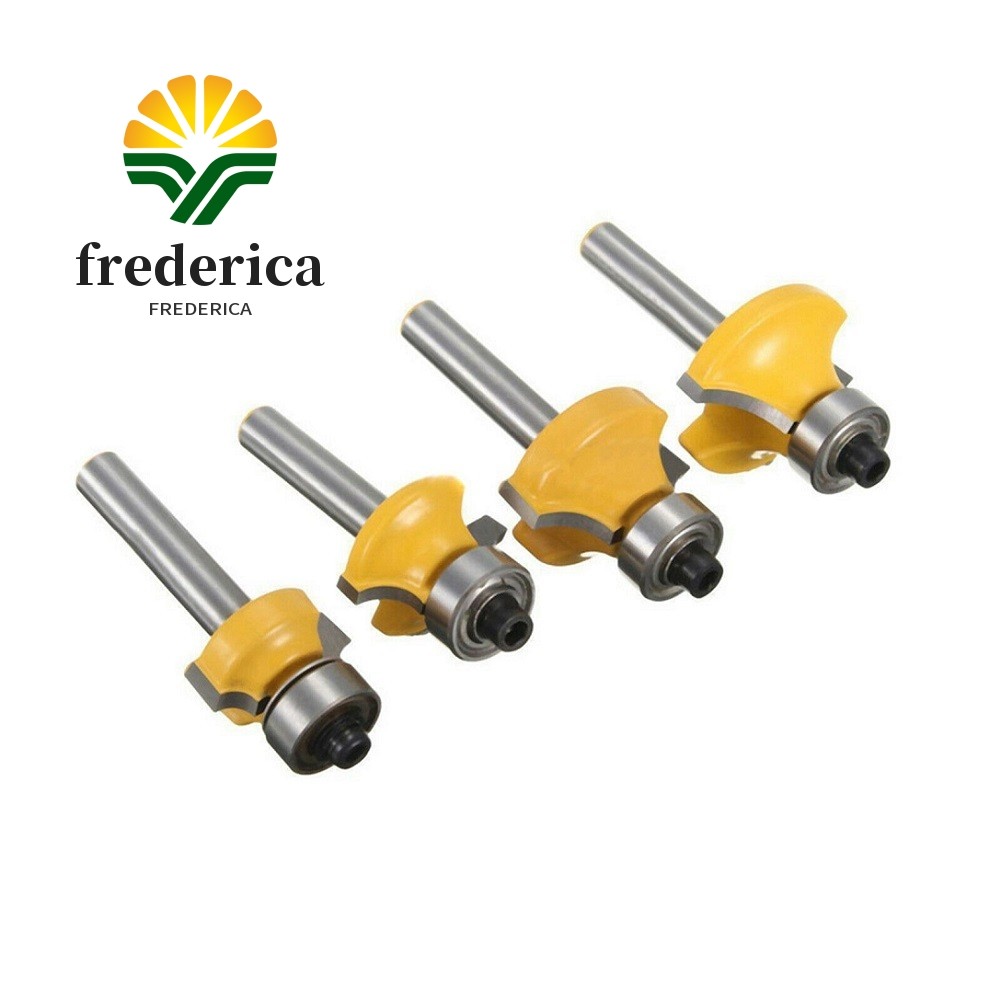 [FRDE-hot] 4 ชิ้น 1/4 นิ้ว Shank Round Over Bead Edge Forming Router Bit 1/2 3/8 1/4 1/8❀