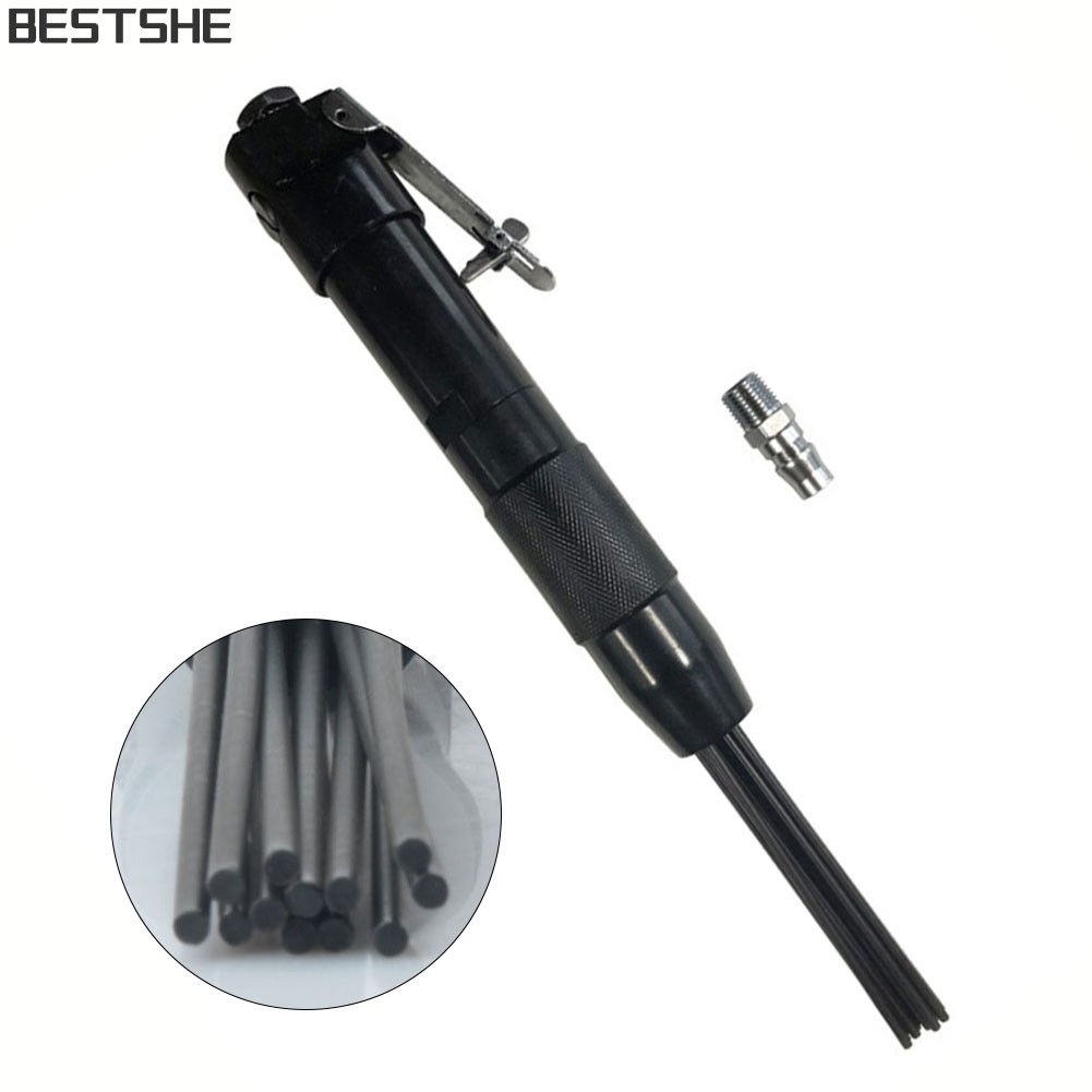 [bestshe] Air Needle Scaler Pneumatic Rust Paint Weld ตะกรันลบ Deburring เครื่องมือทําความสะอาด