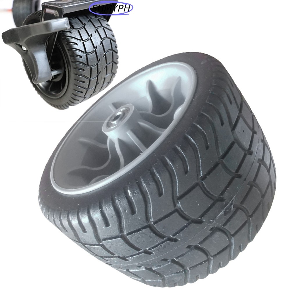 HOT Ready Stock 170x100mm Camping Wagon Cart Wheel Trolley Cart Wheel Camping Folding Cart Wheel