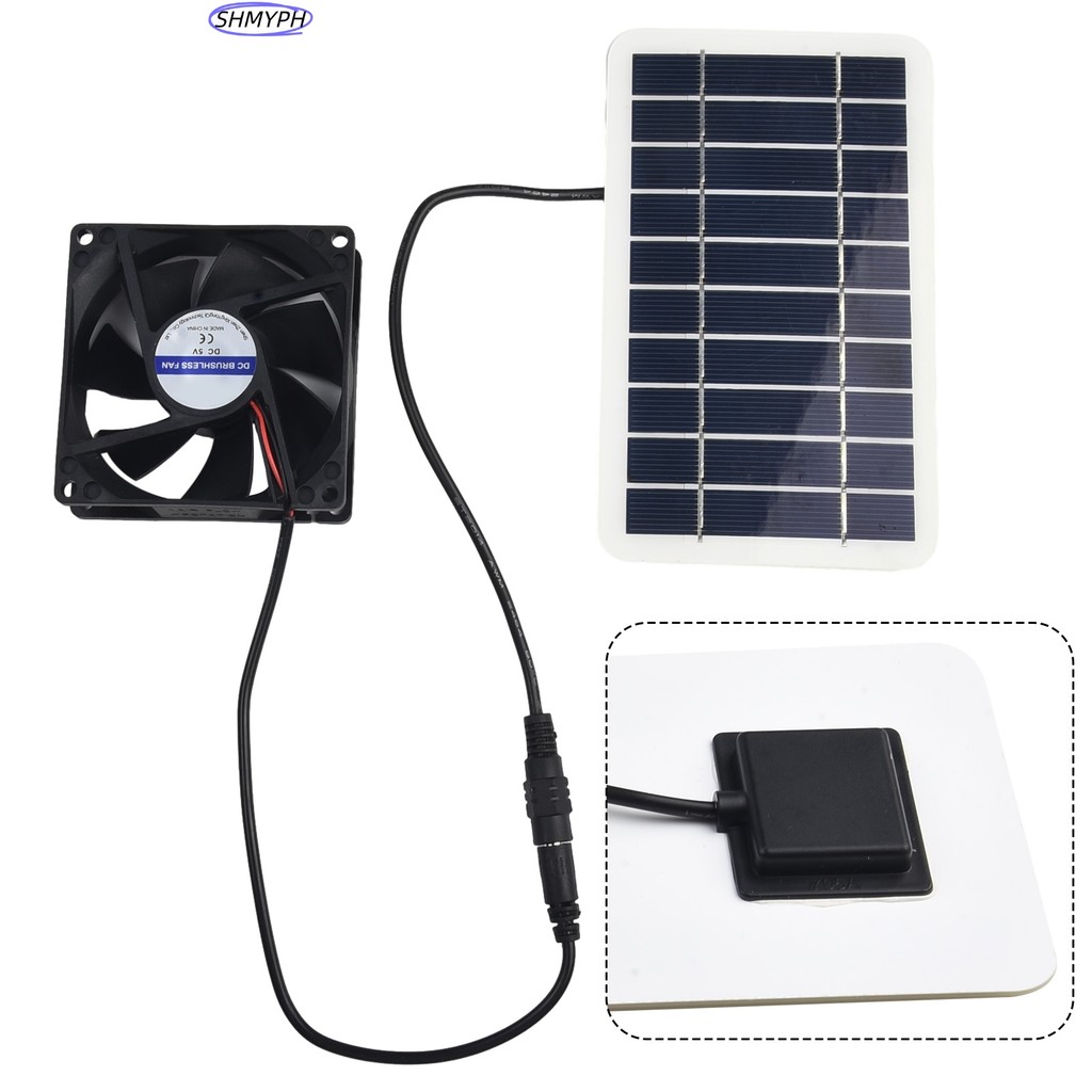 HOT Ready Stock 30W แผงพลังงานแสงอาทิตย์ไอเสียหลังคาพัดลม Attic Air Ventilation Van สําหรับบ้านสัตว์