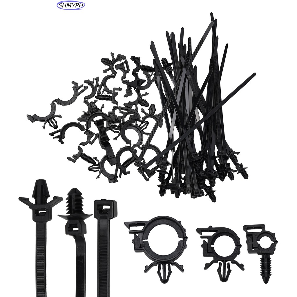 .Push Mount Cable สำหรับ.Zip Tie กับคลิปหนีบสายไฟรถยนต์ รองรับ UNIVERSAL