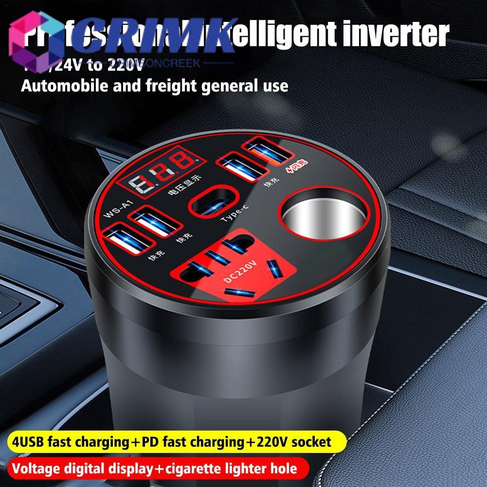 【จัดส่งด่วน】Car Power Inverter 12V/24V TO DC220V Converter Charger Socket Fast Charger