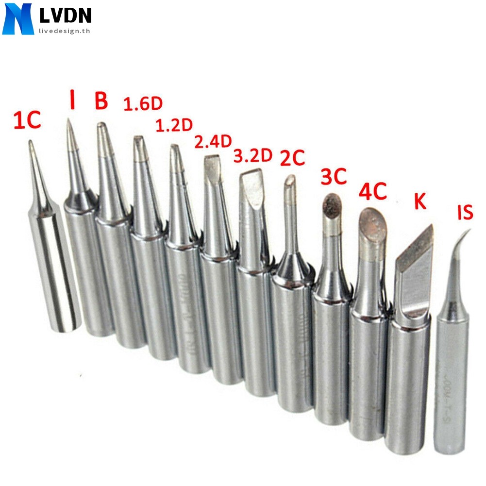 [LVDN] เคล็ดลับหัวแร้ง 12 ชิ้น 900M-T เครื่องมือสถานีเชื่อม ICDK สําหรับ 936 737 938